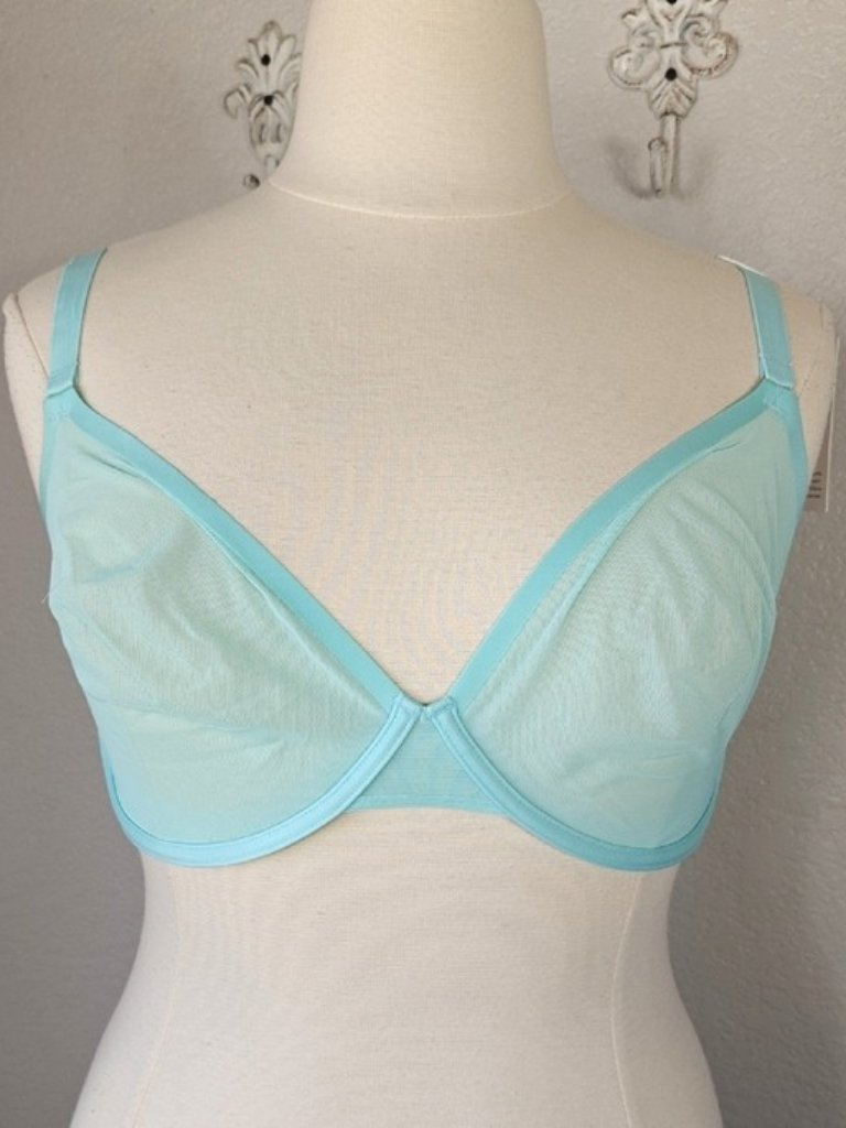 Cuup 38g Bra The Plunge Mesh Aqua — image 3 of 6